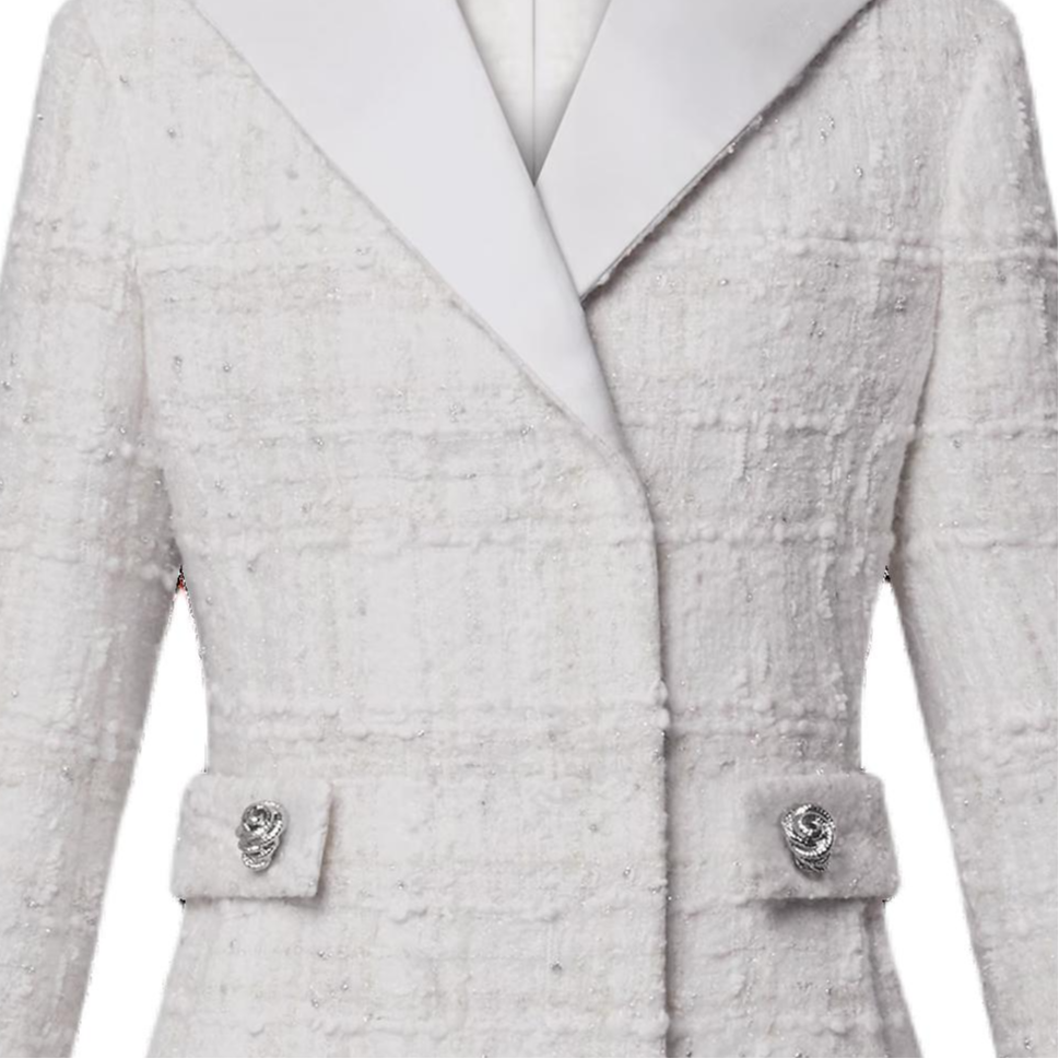 Shop (Women) LOUIS VUITTON SS25 Cruise Belted Wool Trench Jacket - White 1AGOL5