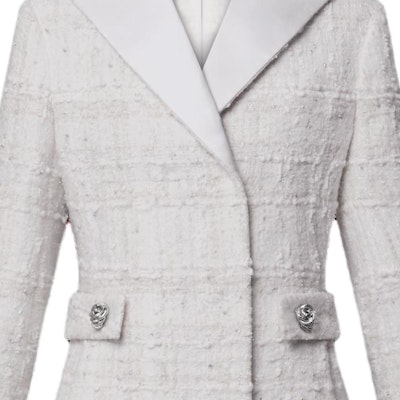(Women) LOUIS VUITTON SS25 Cruise Belted Wool Trench Jacket - White 1AGOL5 Shop (Women) LOUIS VUITTON SS25 Cruise Belted Wool Trench Jacket - White 1AGOL5