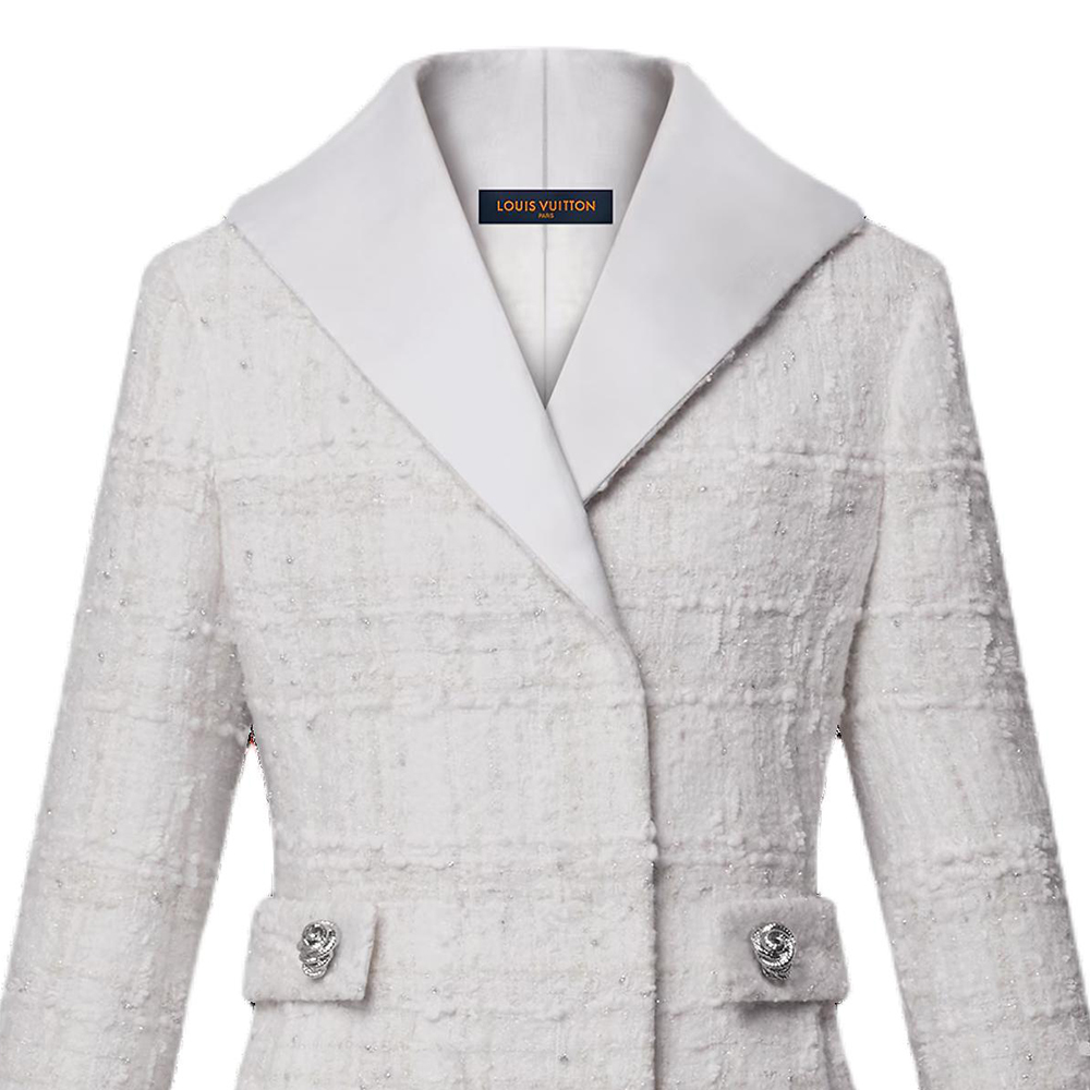 Purchase (Women) LOUIS VUITTON SS25 Cruise Collection Belted Trench Jacket White 1AGOL3