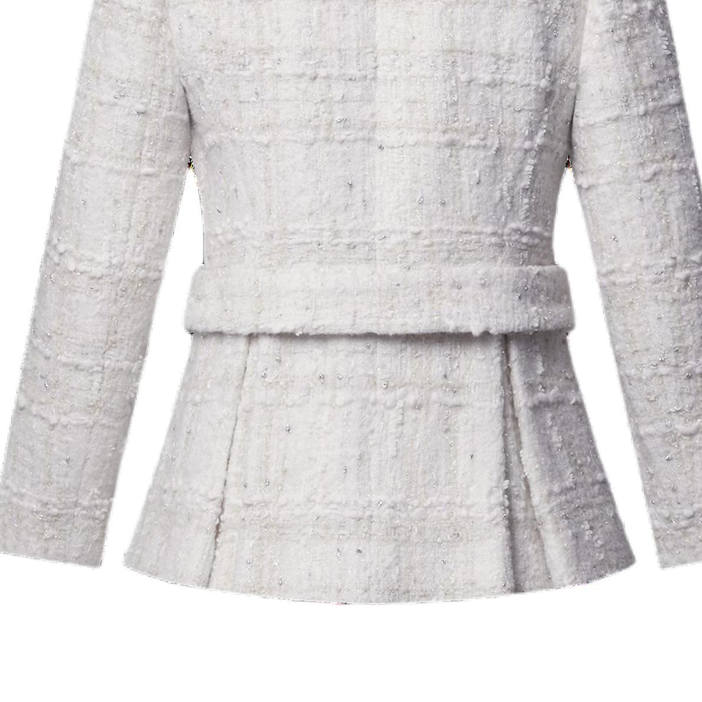 Sizing (Women) LOUIS VUITTON SS25 Cruise Collection Belted Trench Jacket White 1AGOL3