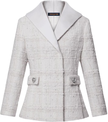 (Women) LOUIS VUITTON SS25 Cruise Collection White Belted Long-Sleeve Jacket 1AGOL0 Order (Women) LOUIS VUITTON SS25 Cruise Collection White Belted Long-Sleeve Jacket 1AGOL0