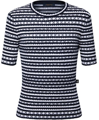 (W) Jersey de Manga Corta Rayado en Forma de Abanico LOUIS VUITTON SS25 Negro 1AHKFQ Buy (W) Jersey de Manga Corta Rayado en Forma de Abanico LOUIS VUITTON SS25 Negro 1AHKFQ