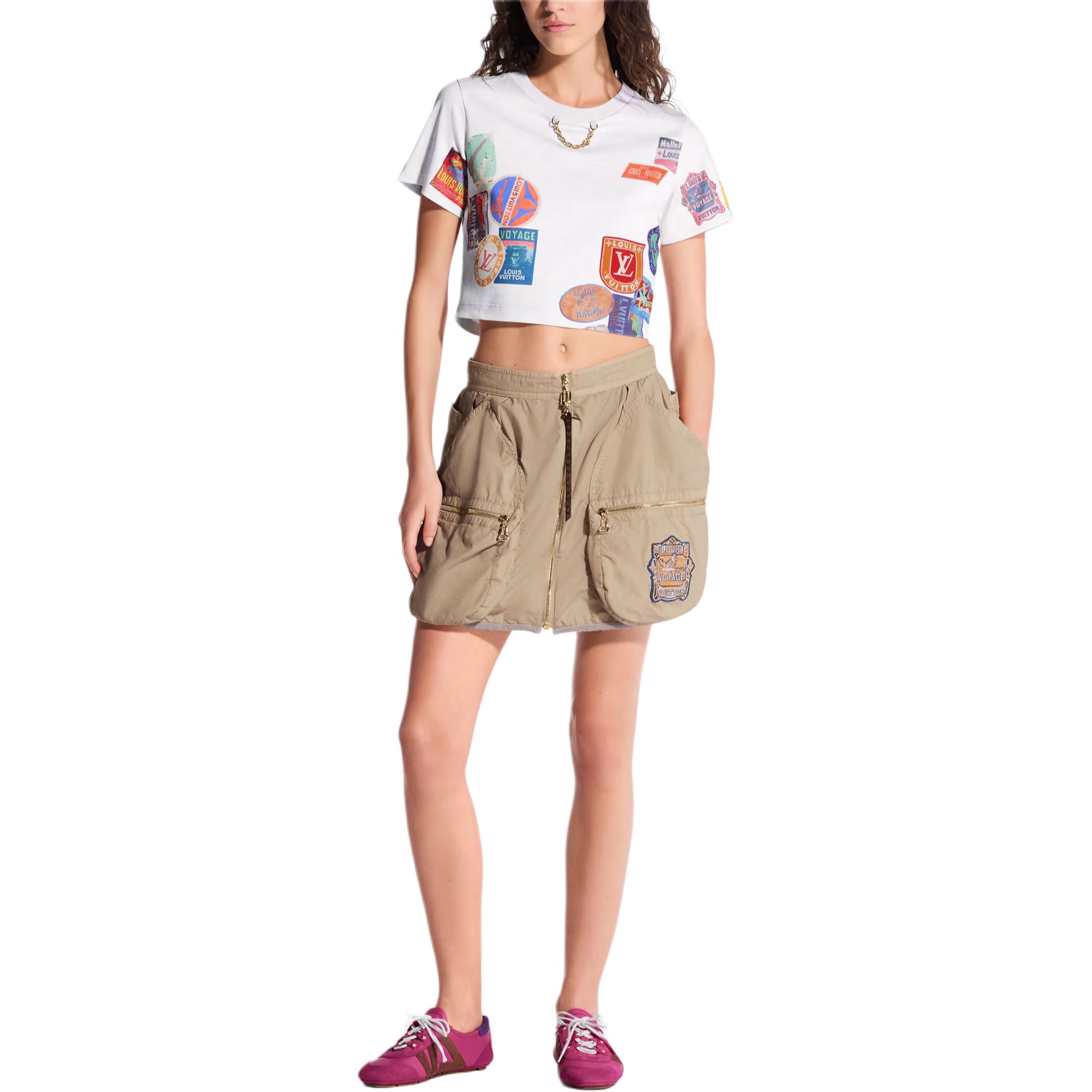 (Women) LOUIS VUITTON SS25 Floral Chain Neck Crop Top White 1AHITI 圖 5