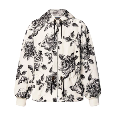 (Women) LOUIS VUITTON SS25 Floral Pattern Hooded Parka Coat 1AHZV6
