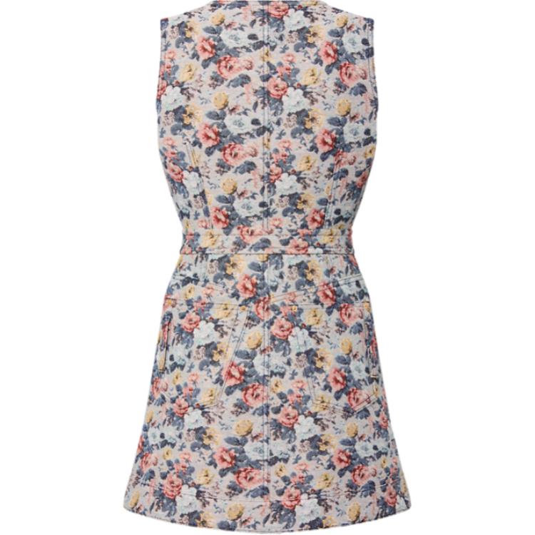 Lookbook (Women) Louis Vuitton SS25 Floral Print Sleeveless A-Line Dress Multicolor Women 1AGPKW