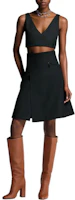 Shop (Women) LOUIS VUITTON SS25 Gabardine V-Neck Slim-Fit Crop Vest 1AI822