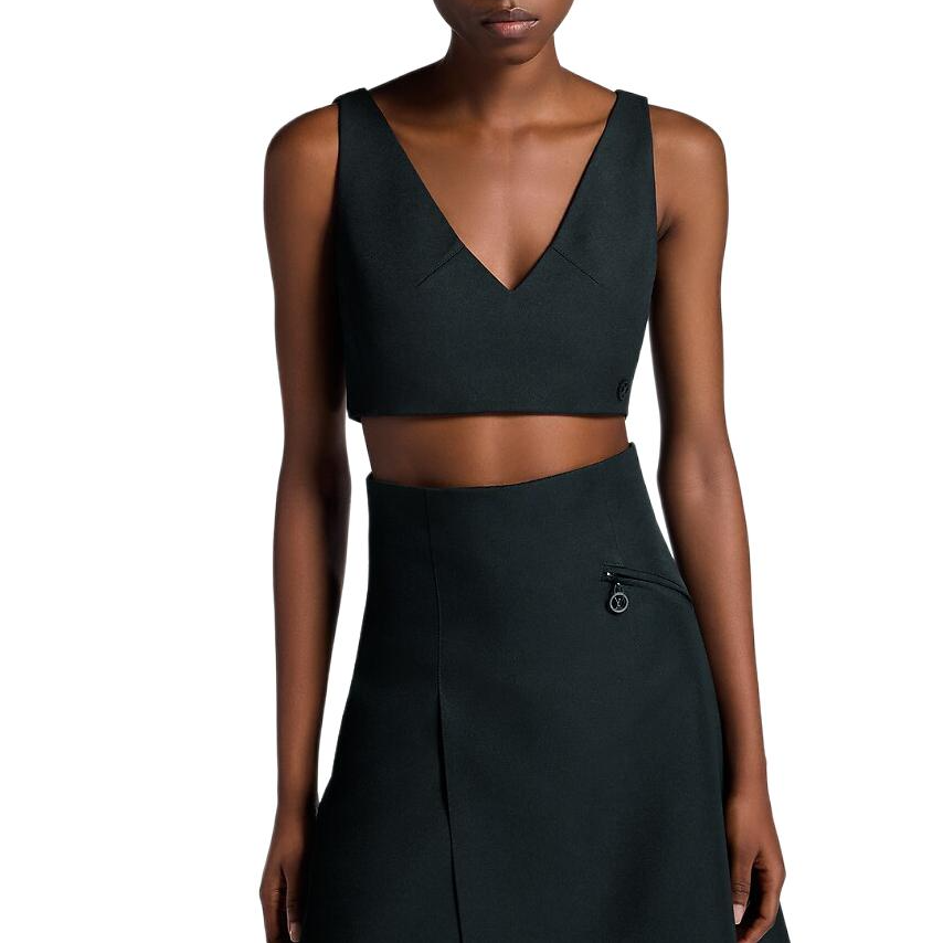 Details for (W) 루이비통 SS25 가바딘 V넥 슬림 크롭 조끼 1AI821