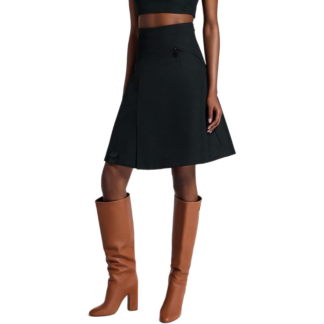 Purchase (Women) LOUIS VUITTON SS25 High-Waist Gabardine Mini A-Line Skirt 1AHZRJ