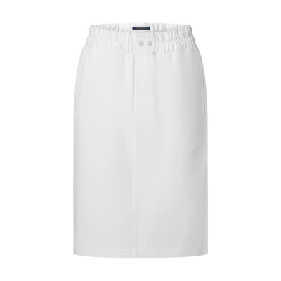 (Women) LOUIS VUITTON SS25 Knit Stretch Denim Skirt with Back Pocket 1AIIMV