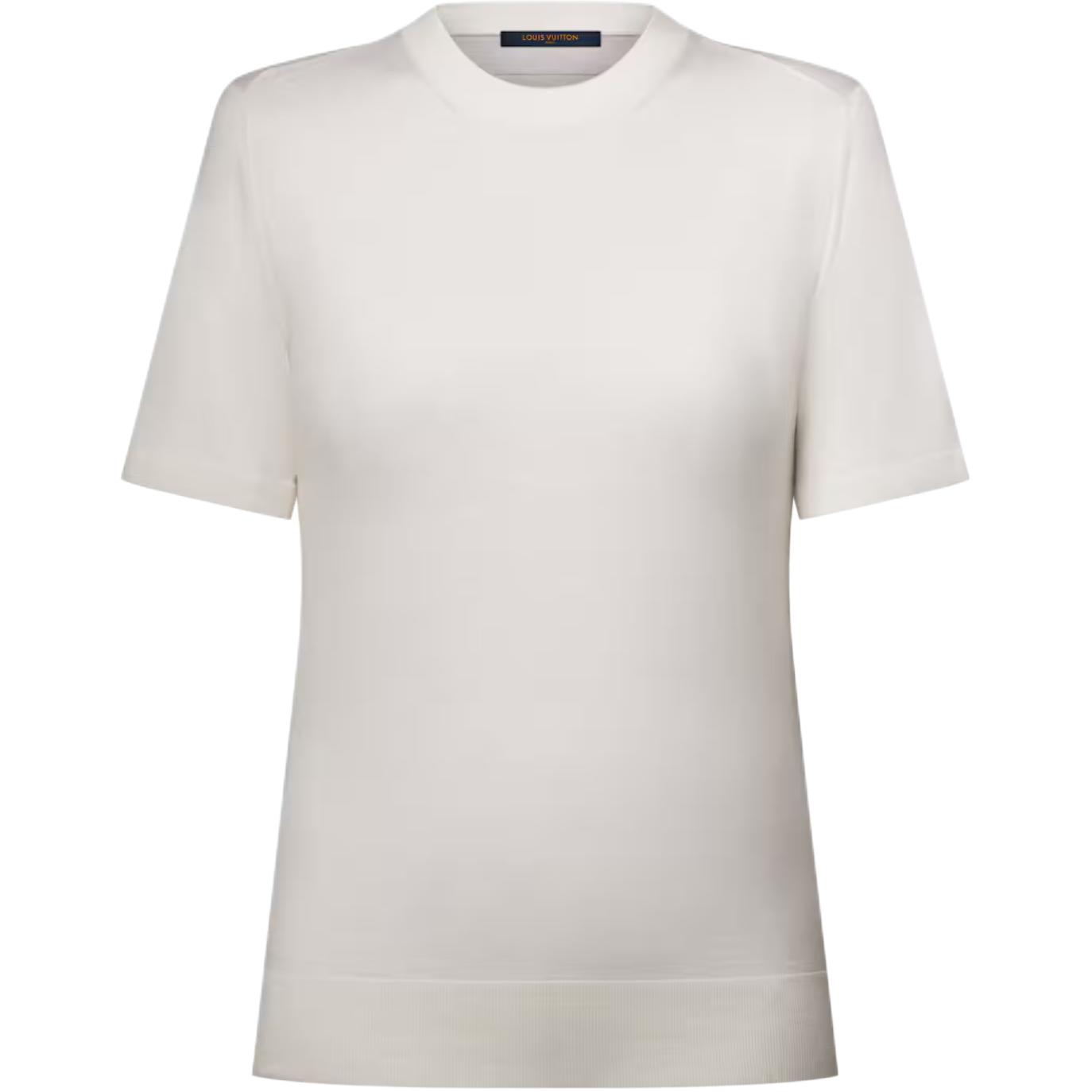 (Women) LOUIS VUITTON SS25 Label Detail Knit Short Sleeve Sweater 1AIA54 圖 2