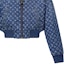Cheap (W) LOUIS VUITTON SS25 Jaket Aviator Crop Denim Monogram Wanita. 1AI175