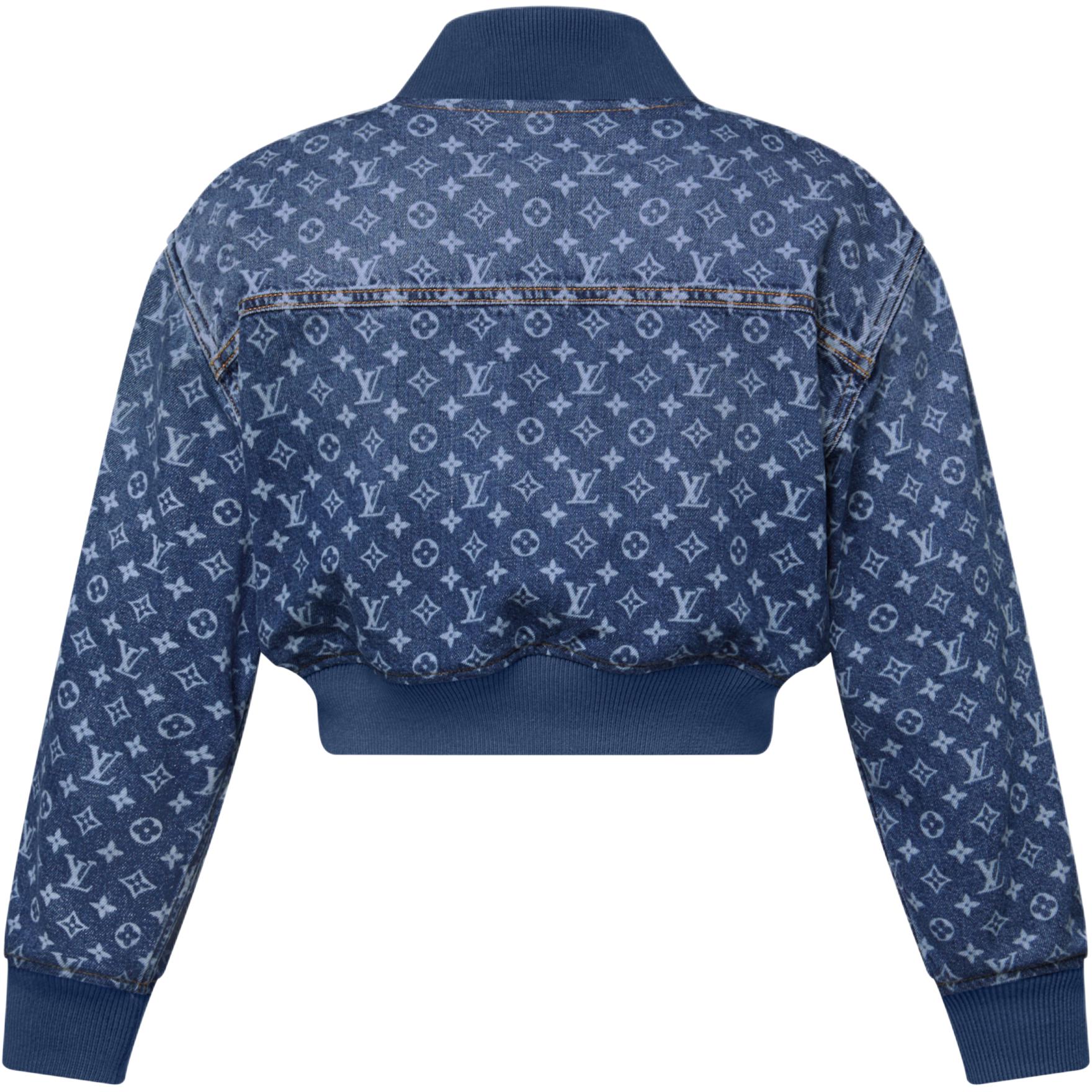 Lookbook (Women) LOUIS VUITTON SS25 Monogram Denim Short Aviator Jacket Jeans Jacket 1AI174