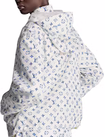 Details for (Women) LOUIS VUITTON SS25 Nautical Jacquard Zip-Up Hoodie Parka White 1AHGMI