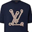 Lookbook (W) LOUIS VUITTON SS25 Nautical Knit Crewneck Lengan Pendek Navy Biru 1AHJD4