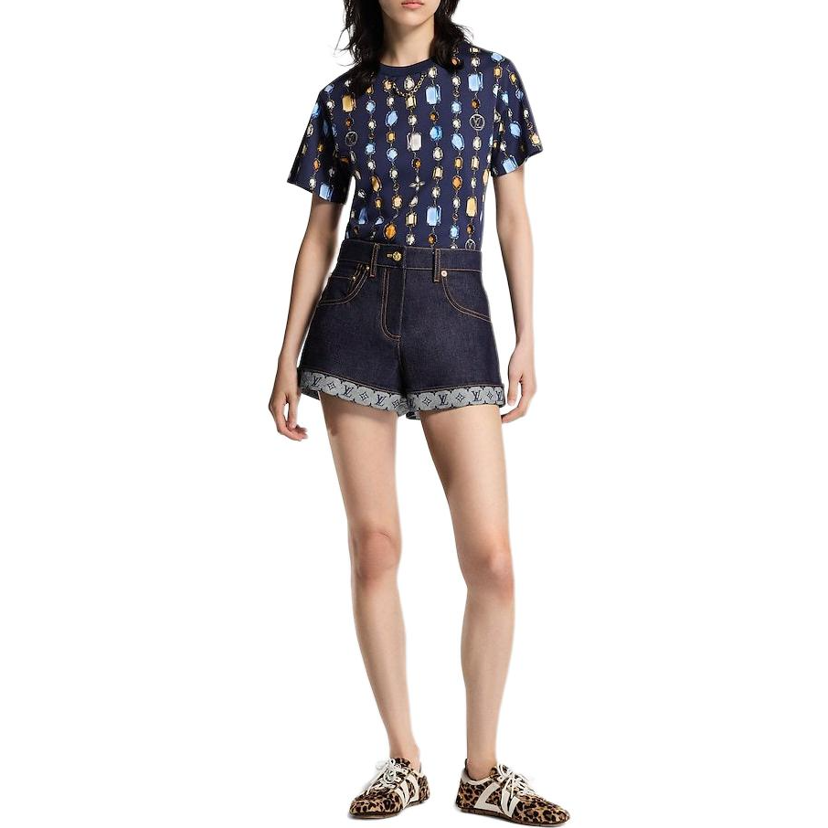 (Women) LOUIS VUITTON SS25 Necklace Print Crewneck Short Sleeve T-Shirt 1AI459 圖 4