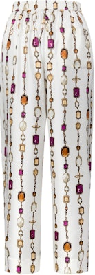 (W) Pantalones Casuales Largos Estilo Pijama Estampado SS25 Mujer Blancos LOUIS VUITTON 1AIBIZ Lookbook (W) Pantalones Casuales Largos Estilo Pijama Estampado SS25 Mujer Blancos LOUIS VUITTON 1AIBIZ