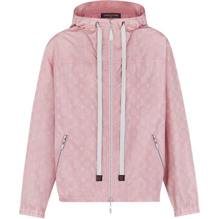 (Women) Louis Vuitton SS25 Pink Hooded Drawstring Zip-Up Parka Jacket 1AIAHN 圖 2