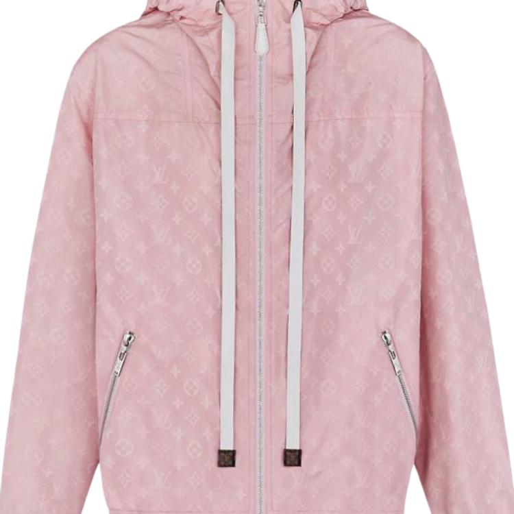 (Women) LOUIS VUITTON SS25 Pink Hooded Drawstring Zip Long Sleeve Parka Jacket 1AIAHM 圖 3