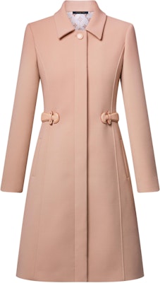 (W) LOUIS VUITTON SS25 粉色修身長袖大衣配領口及鈕扣綁帶 女款 1AHZLY Order (W) LOUIS VUITTON SS25 粉色修身長袖大衣配領口及鈕扣綁帶 女款 1AHZLY