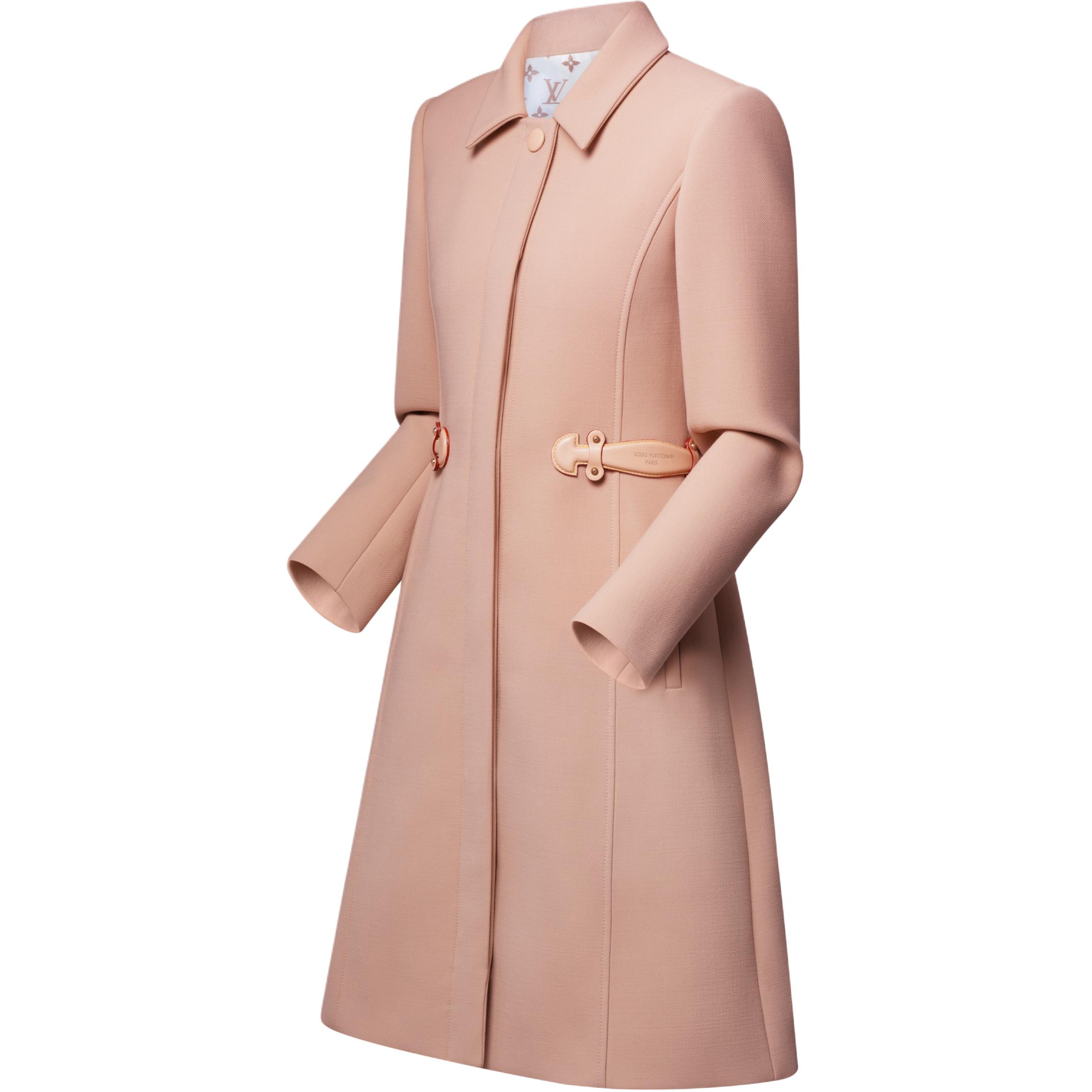 (Women) LOUIS VUITTON SS25 Pink Slim Fit Long Sleeve Coat for Women 1AHZLX 圖 4