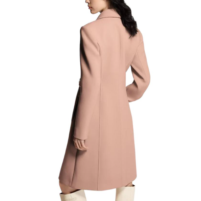 (Women) LOUIS VUITTON SS25 Pink Slim Fit Long Sleeve Coat for Women 1AHZLX 圖 6