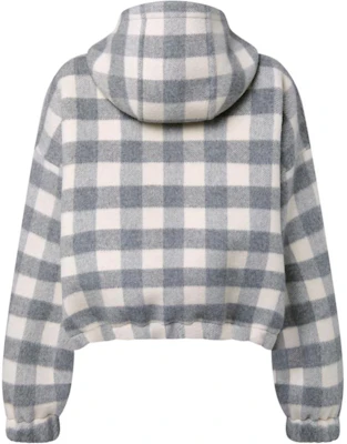 (W) Chaqueta Louis Vuitton SS25 Reversible con Capucha a Cuadros Gris 1AGPEO Lookbook (W) Chaqueta Louis Vuitton SS25 Reversible con Capucha a Cuadros Gris 1AGPEO