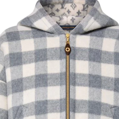 (W) Chaqueta Louis Vuitton SS25 Reversible con Capucha a Cuadros Gris 1AGPEO Cheap (W) Chaqueta Louis Vuitton SS25 Reversible con Capucha a Cuadros Gris 1AGPEO