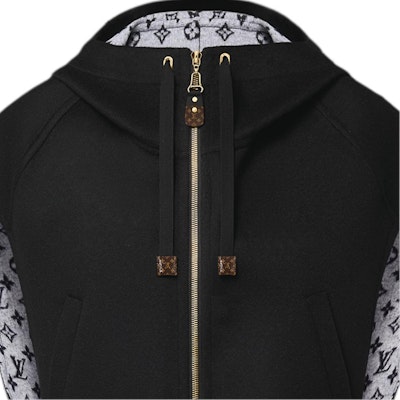 (Women) LOUIS VUITTON SS25 Reversible Zip-Up Jacket Black White 1AG809 Cheap (Women) LOUIS VUITTON SS25 Reversible Zip-Up Jacket Black White 1AG809