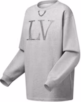 Shop (Women) LOUIS VUITTON SS25 Rhinestone Cotton Knit Crewneck Sweater 1AIBL5