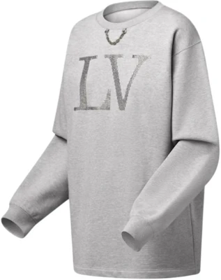 (Women) LOUIS VUITTON SS25 Rhinestone Cotton Knit Crewneck Sweater 1AIBL5 Shop (Women) LOUIS VUITTON SS25 Rhinestone Cotton Knit Crewneck Sweater 1AIBL5
