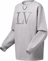 Shop (Women) LOUIS VUITTON SS25 Rhinestone Crewneck Cotton Knit Shirt 1AIBL4