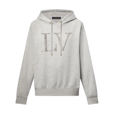 (Women) LOUIS VUITTON SS25 Rhinestone Letter Hoodie Long Sleeve Pullover 1AIBLH