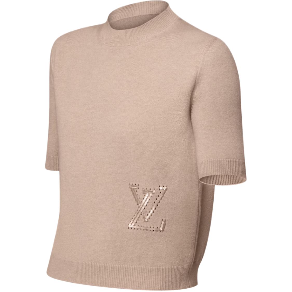 (Women) LOUIS VUITTON SS25 Sequined Knit Short-Sleeve Sweater 1AIA37 圖 4