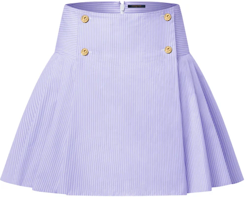 (W) 路易威登 SS25 女士紫色条纹纹理纽扣休闲裙 1AHZUE Order (W) 路易威登 SS25 女士紫色条纹纹理纽扣休闲裙 1AHZUE
