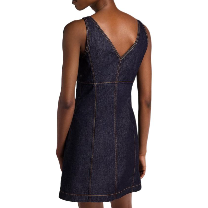 (Women) LOUIS VUITTON SS25 V-Neck Sleeveless A-Line Mini Dress Women Navy Blue 1AI137 圖 7