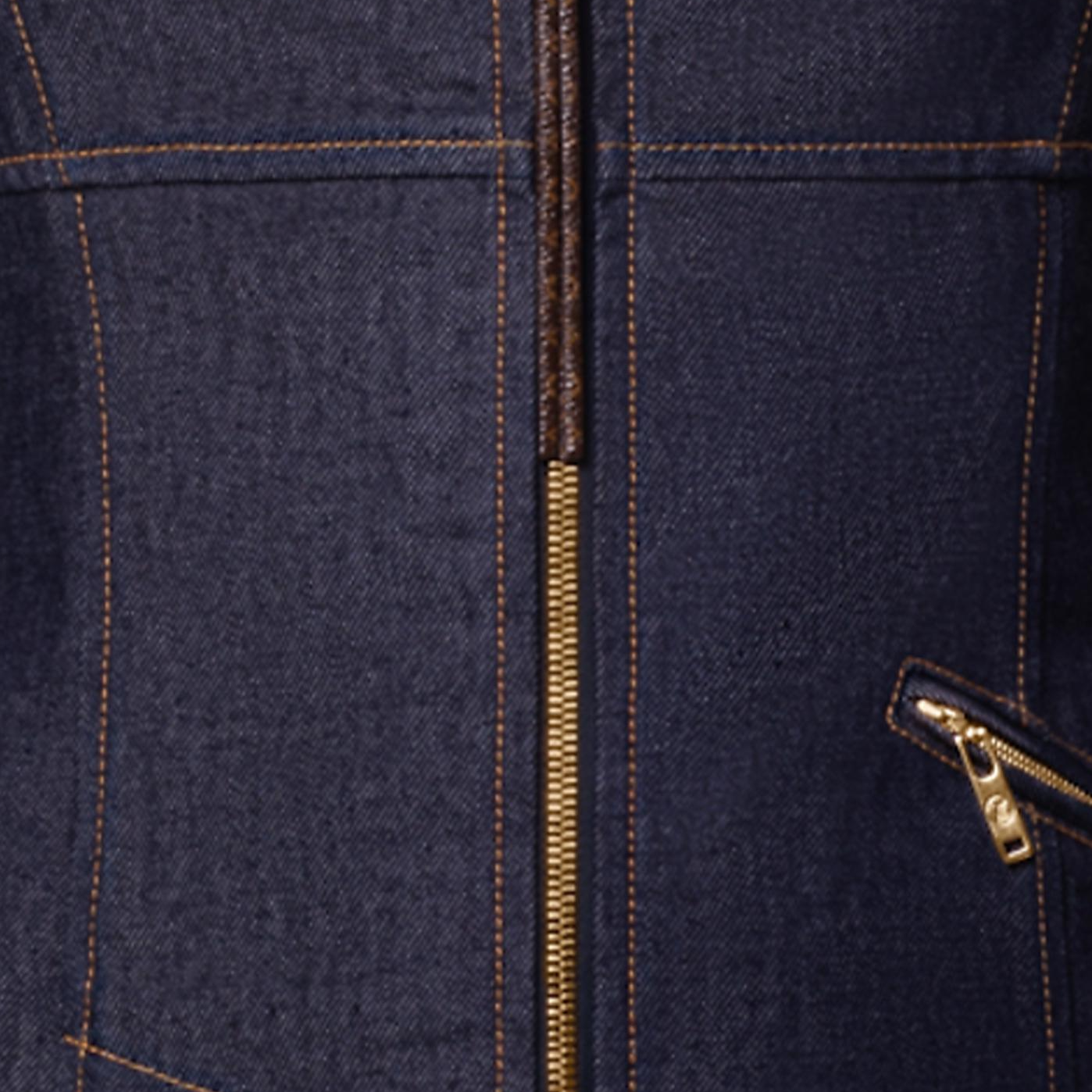 (Women) LOUIS VUITTON SS25 V-Neck Sleeveless A-Line Mini Dress Women Navy Blue 1AI137 圖 9