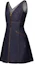 Cheap (Women) LOUIS VUITTON SS25 V-Neck Zip Mini A-Line Sleeveless Dress Women Navy Blue 1AI135