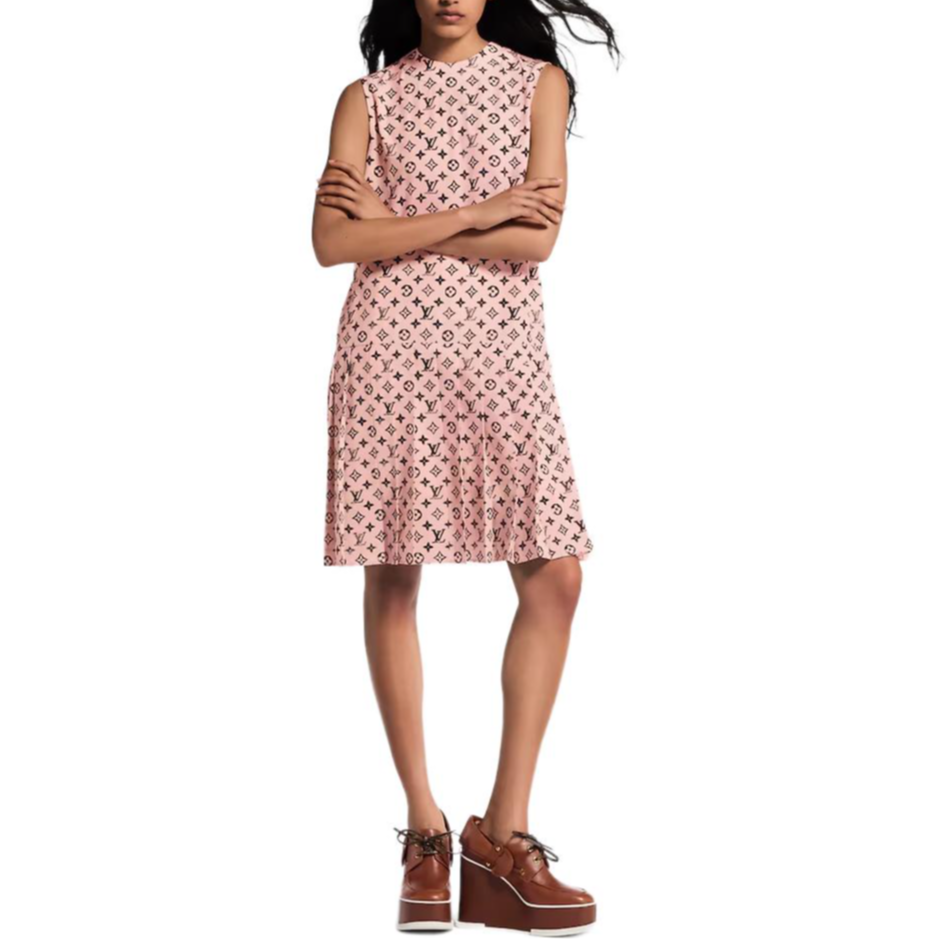 Purchase (W) Vestido Sin Mangas con Cremallera y Estampado Lavado Rosa Mujer LOUIS VUITTON SS25. 1AIAPT