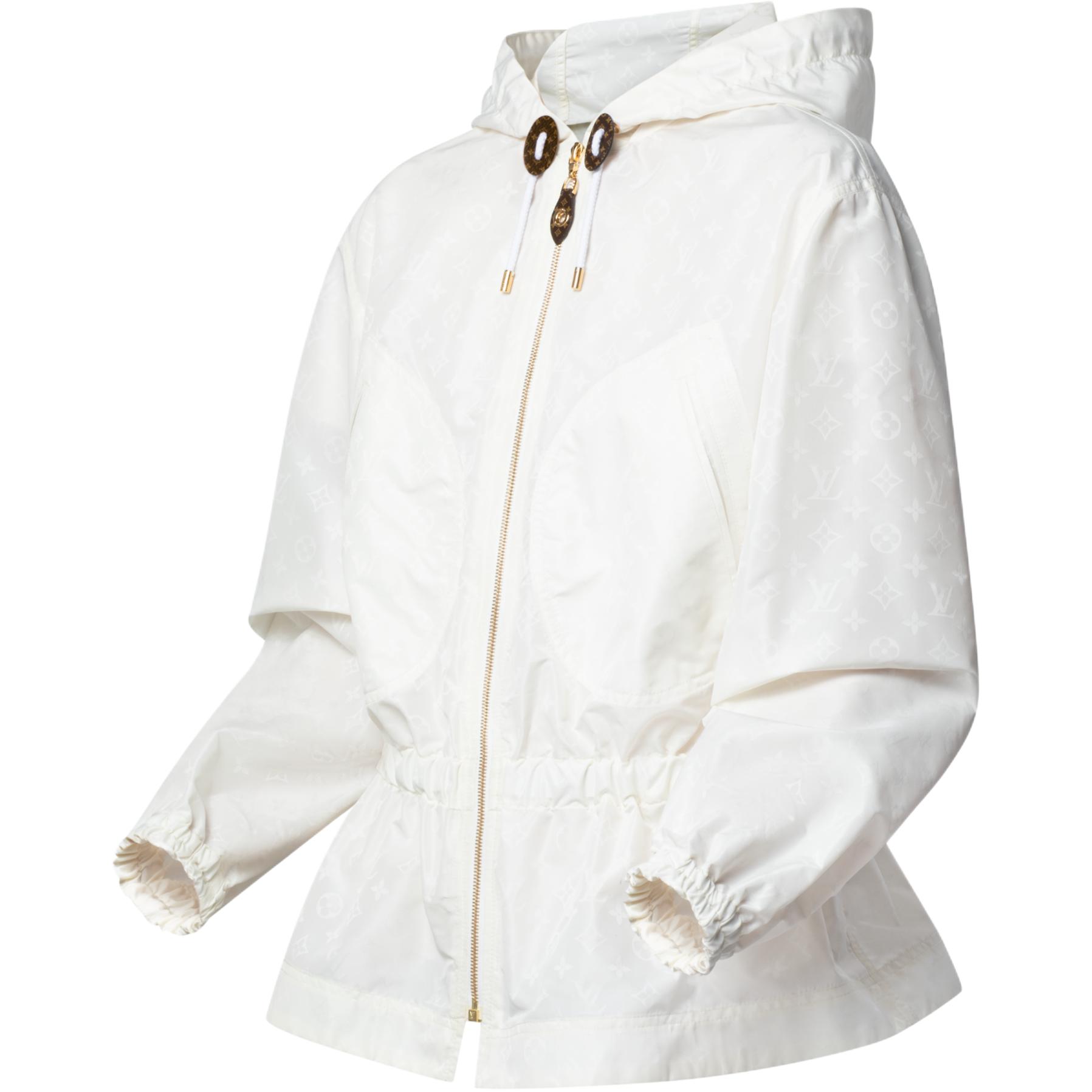 (Women) LOUIS VUITTON SS25 White Nylon Hooded Parka Coat 1AHX69 圖 4