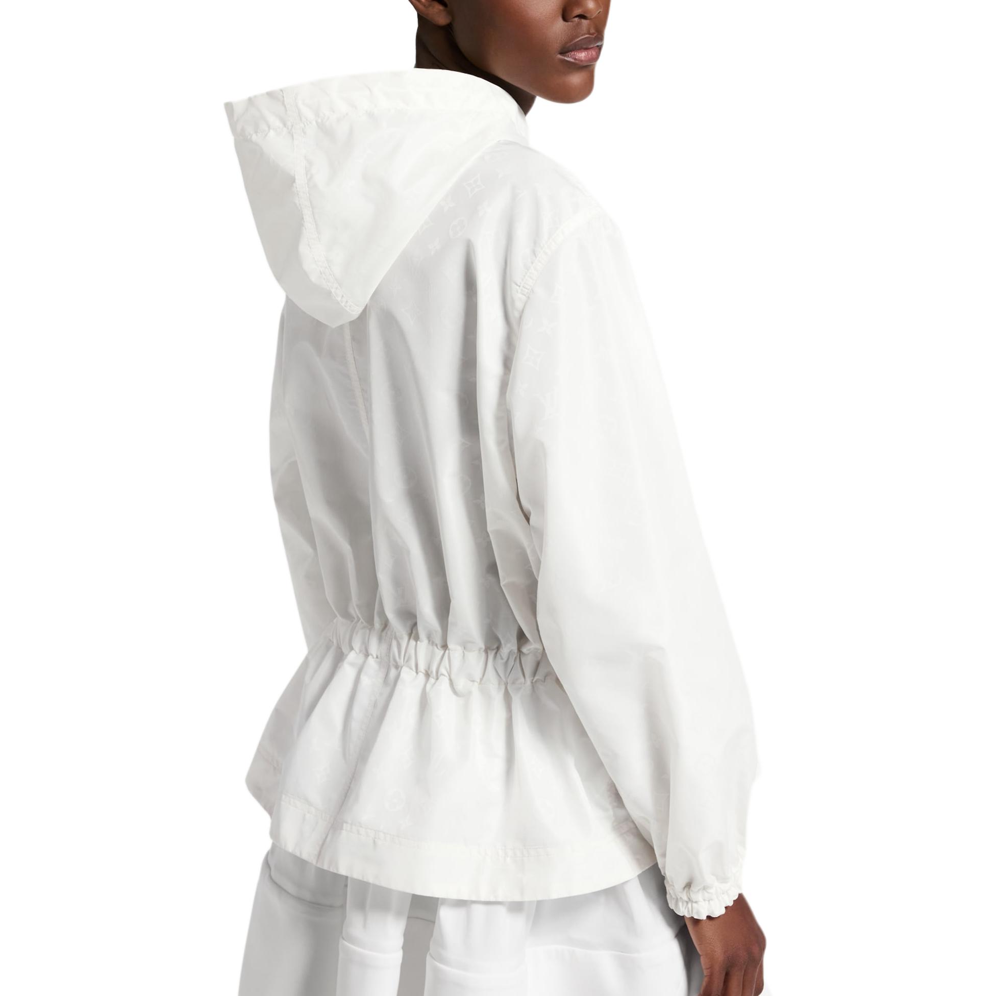 (Women) LOUIS VUITTON SS25 White Nylon Hooded Parka Coat 1AHX73 圖 7