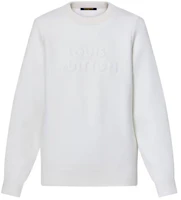 (Women) Louis Vuitton SS25 White Pullover Long-Sleeve Sweatshirt 1AGHG6 (Women) Louis Vuitton SS25 White Pullover Long-Sleeve Sweatshirt 1AGHG6
