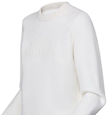 (W) 루이비통 SS25 화이트 풀오버 긴팔 스웨트셔츠 1AGHG6 Sizing (W) 루이비통 SS25 화이트 풀오버 긴팔 스웨트셔츠 1AGHG6