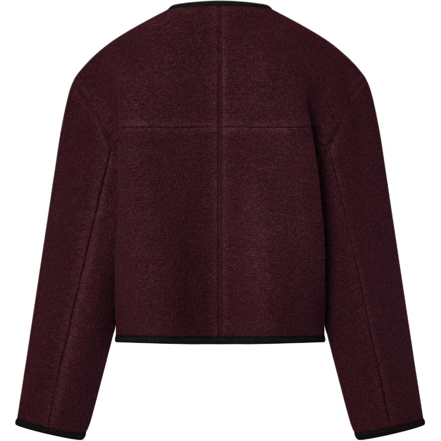 Lookbook (Women) LOUIS VUITTON SS25 Wool Pearl Tweed Boxy Jacket with Hook Details 1AI910