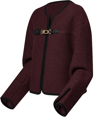 (Women) LOUIS VUITTON SS25 Wool Pearl Tweed Boxy Jacket with Hook Details 1AI910 Cheap (Women) LOUIS VUITTON SS25 Wool Pearl Tweed Boxy Jacket with Hook Details 1AI910