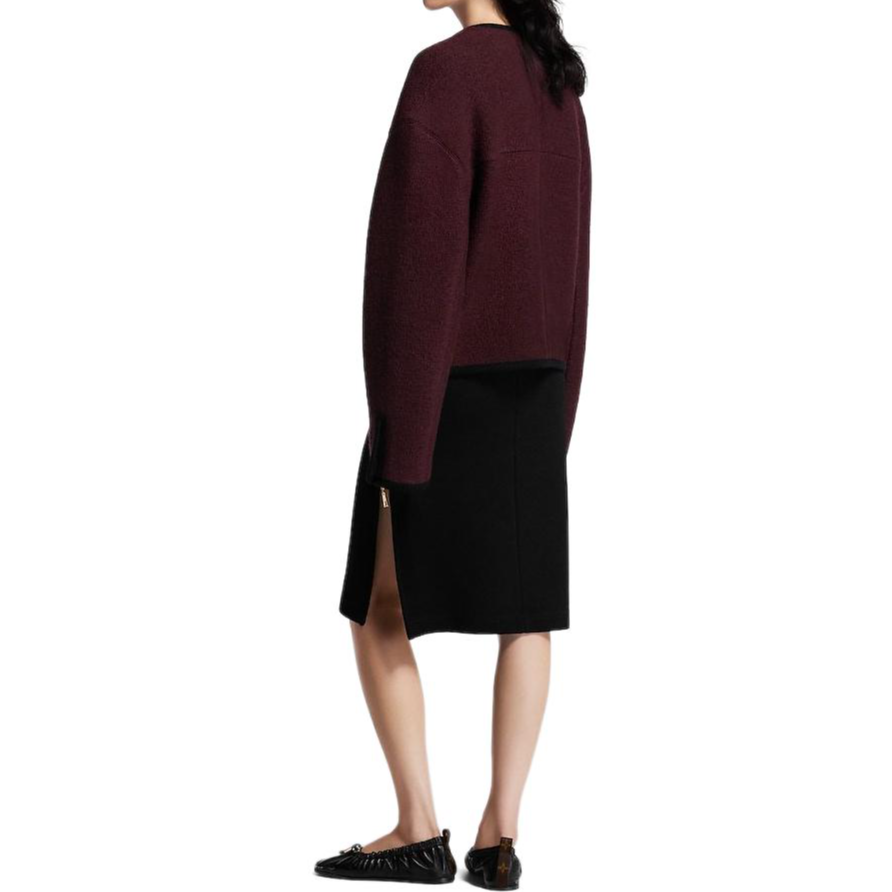 Purchase (Women) LOUIS VUITTON SS25 Wool Tweed Boxy Jacket with Jewel Buckle Details 1AI906