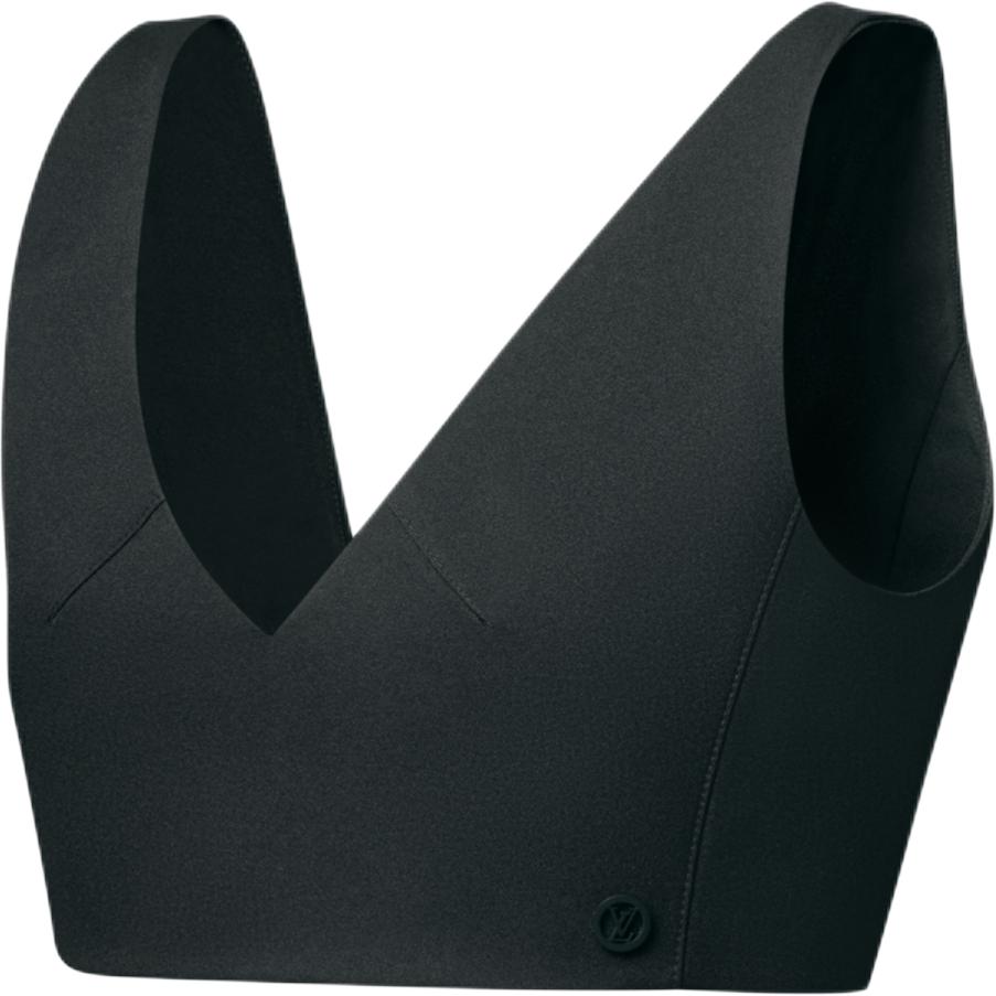 Cheap (W) 루이비통 SS25 울 브이넥 슬림핏 크롭 베스트 여성용 1AI819