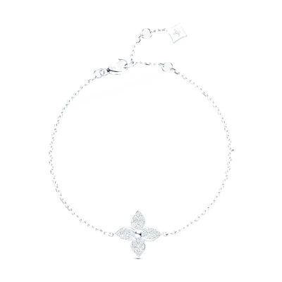 (Women) Louis Vuitton Star Blossom Four-Leaf Clover Bracelet White. Q95912