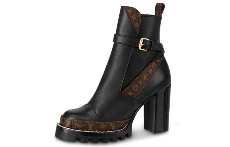 (Women) Louis Vuitton Star Trail Ankle Boot 'Black Calf Leather' 1A5BH5