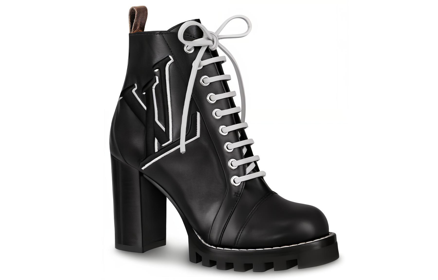 Order (W) Louis Vuitton Star Trail Stiefelette ''Schwarz Weiß Kalbsleder'' 1A4WLK