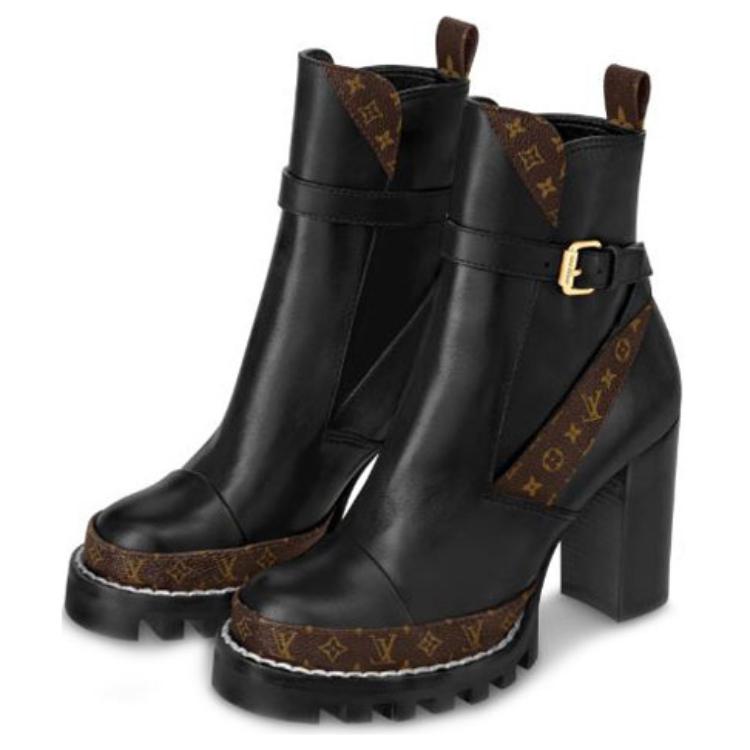 Lookbook (W) Louis Vuitton Star Trail Stiefelette ''Schwarzes Kalbsleder'' 1A5BH5